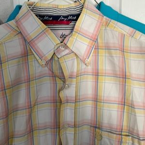 George Strait cowboy cut collection plaid short sleeve dress shirt wrangler